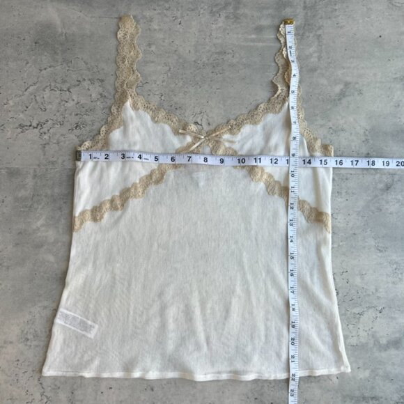 Vintage y2k sheer white lace trim cami - Picture 3 of 5